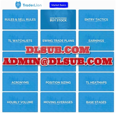 Sales page e-commerce inage display of TraderLion Market Basics program for foundational trading knowledge