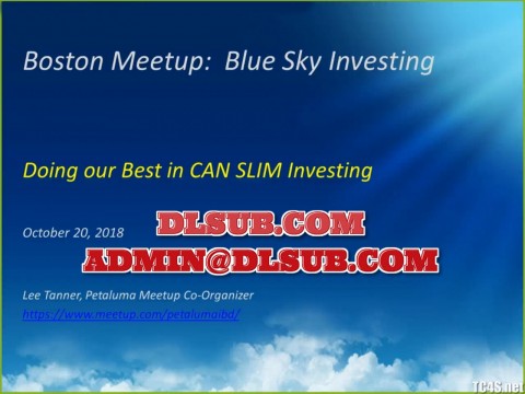 Boston IBD Meetup Group Blue Sky Investing Event