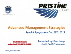 Pristine Trading - Paul Lange Advanced Management Strategies Special Symposium