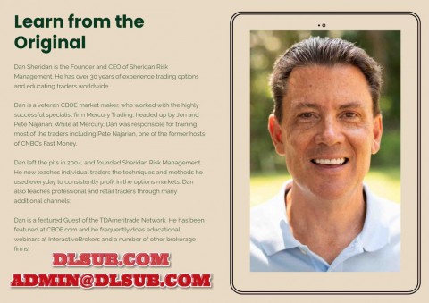 Experienced trading professionals Dan Sheridan branded photo session for e-learning program Zero Day Trades Deep Dive Course